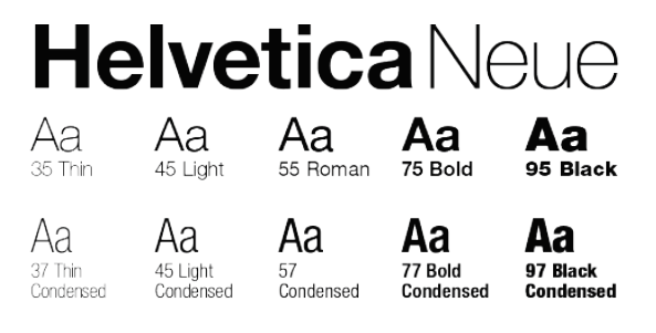 helvetica neue light 45