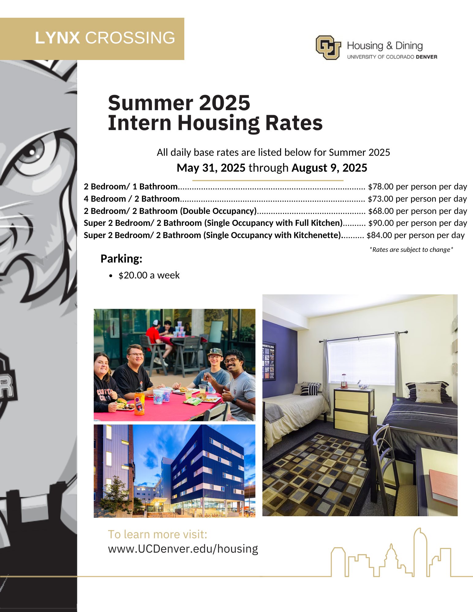 email summerhousing@ucdenver.edu