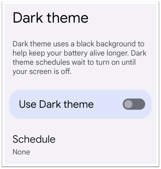 enable dark theme