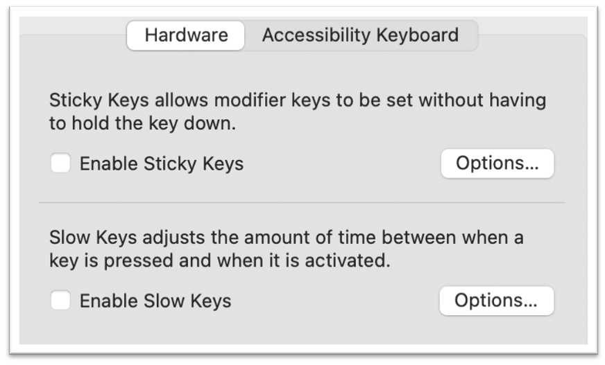slow keys setting