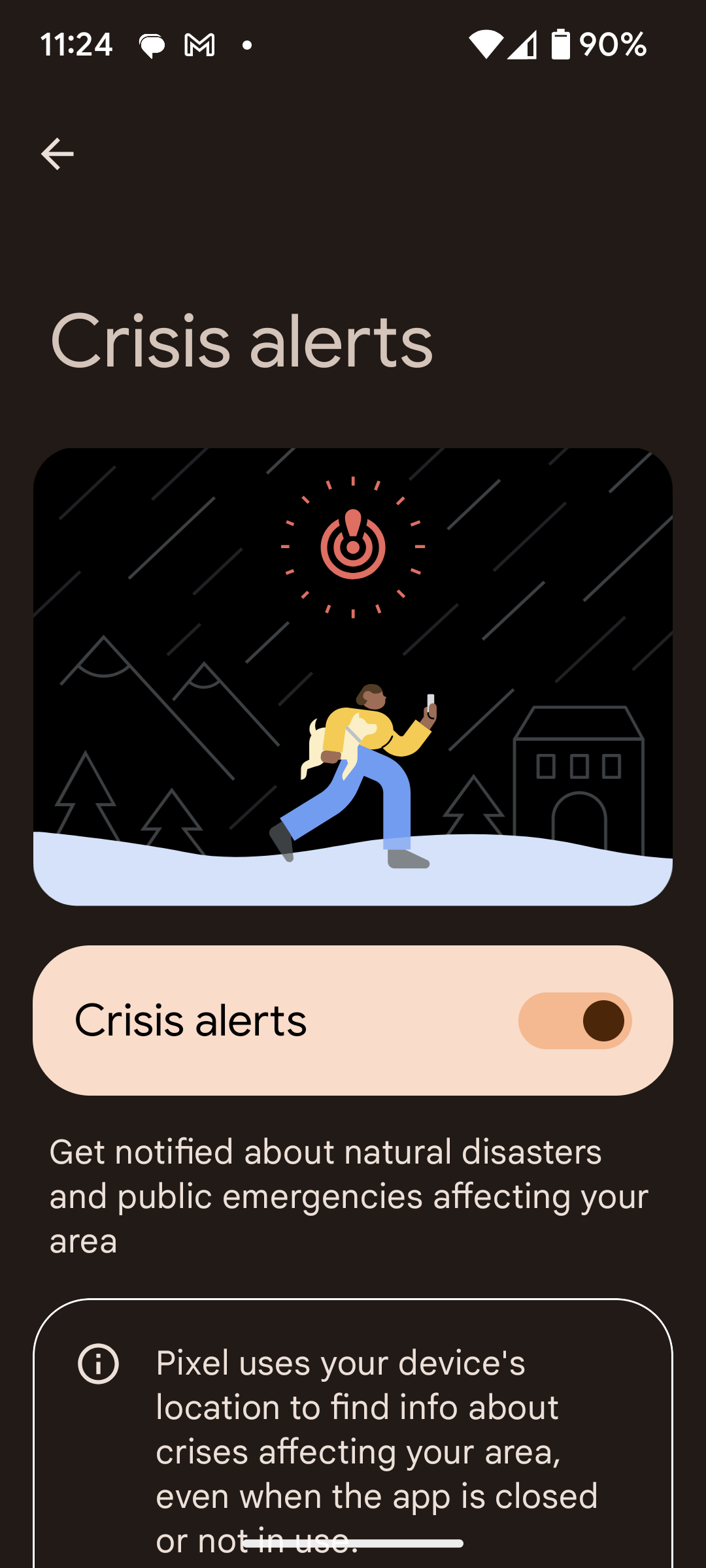 Crisis Alerts Screen