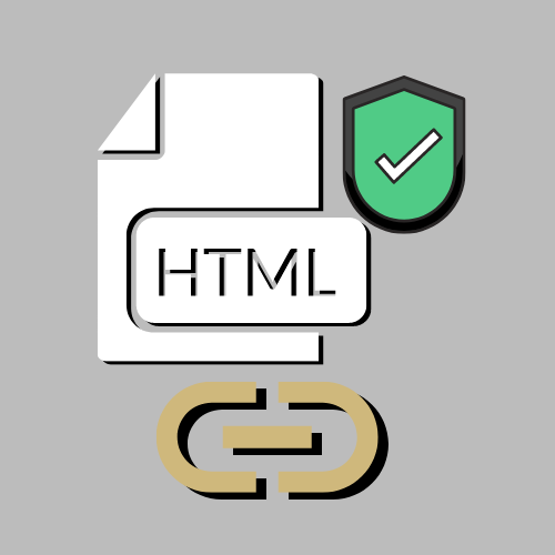 HTML link with check mark