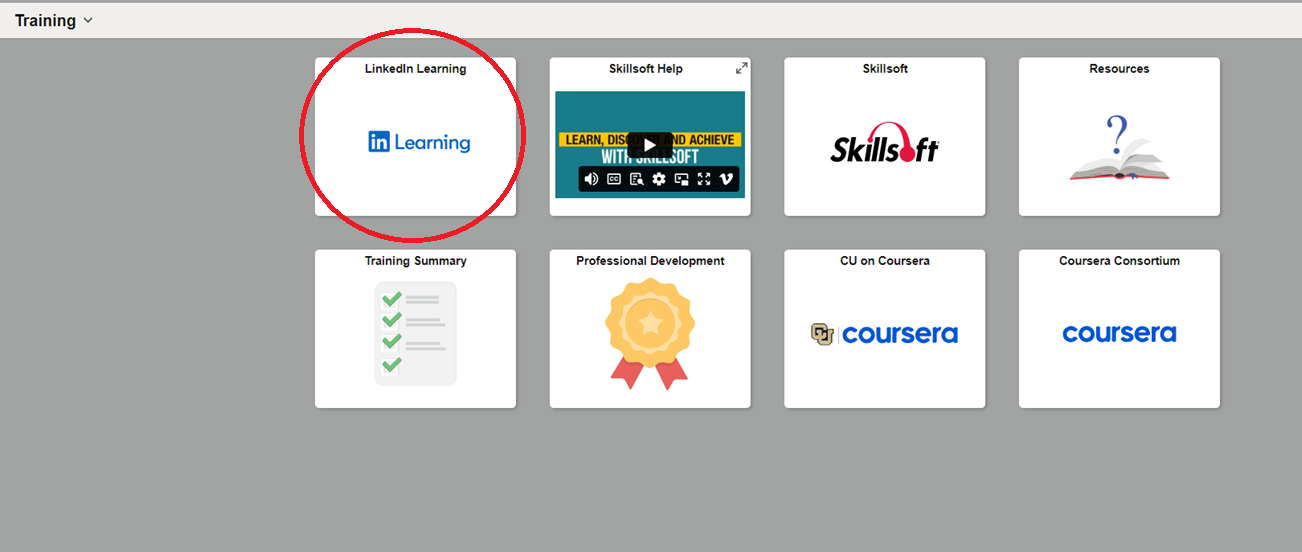 Select LinkedIn Learning tile